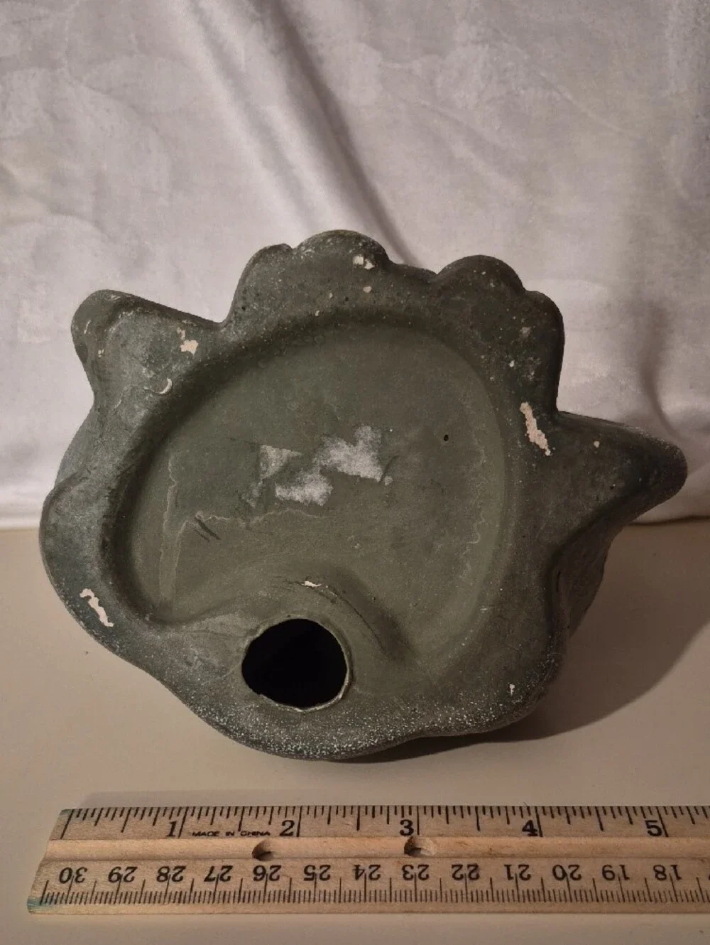 Vintage Whimsical Wide Mouth Green Frog Statue Cottagecore Kitchen Garden